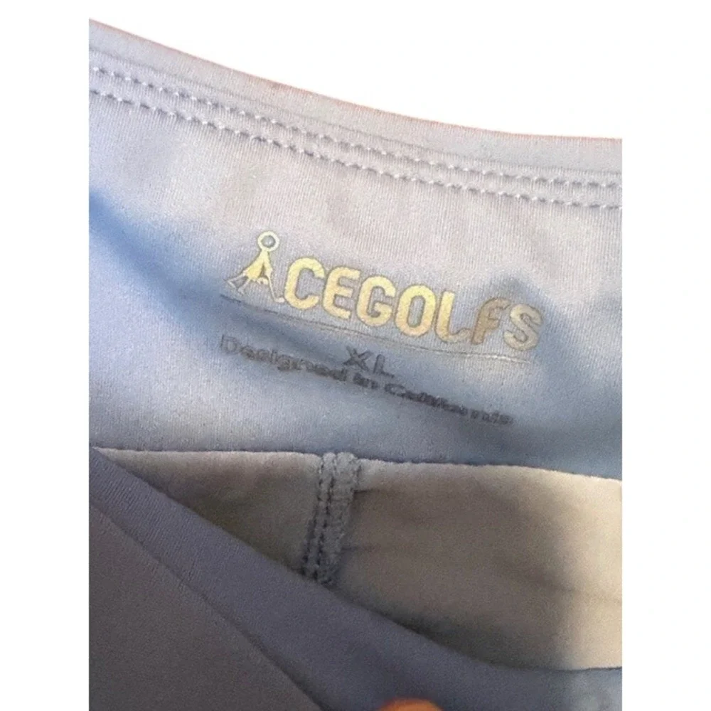 Acegolfs Womens XL Light Blue Athletic Golf Tennis Skort Built-in Shorts UPF 50+
